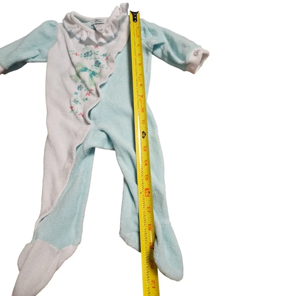 Vintage Lacoste Izod Terry‎ Cloth Sleeper Infant M 12-18 lbs. Floral Colorblock